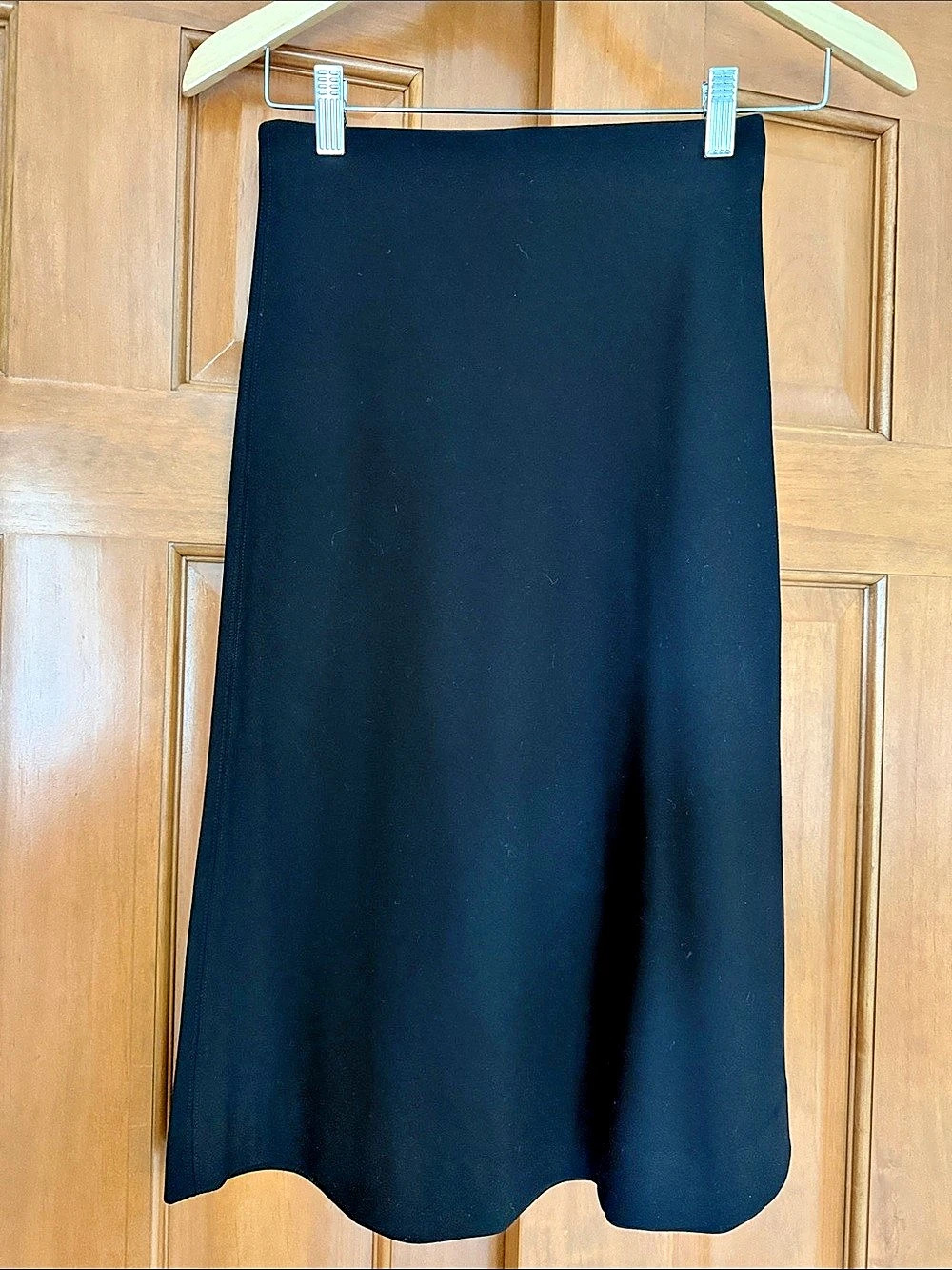 Wilfred Scalloped Hem Midi Skirt Black XS